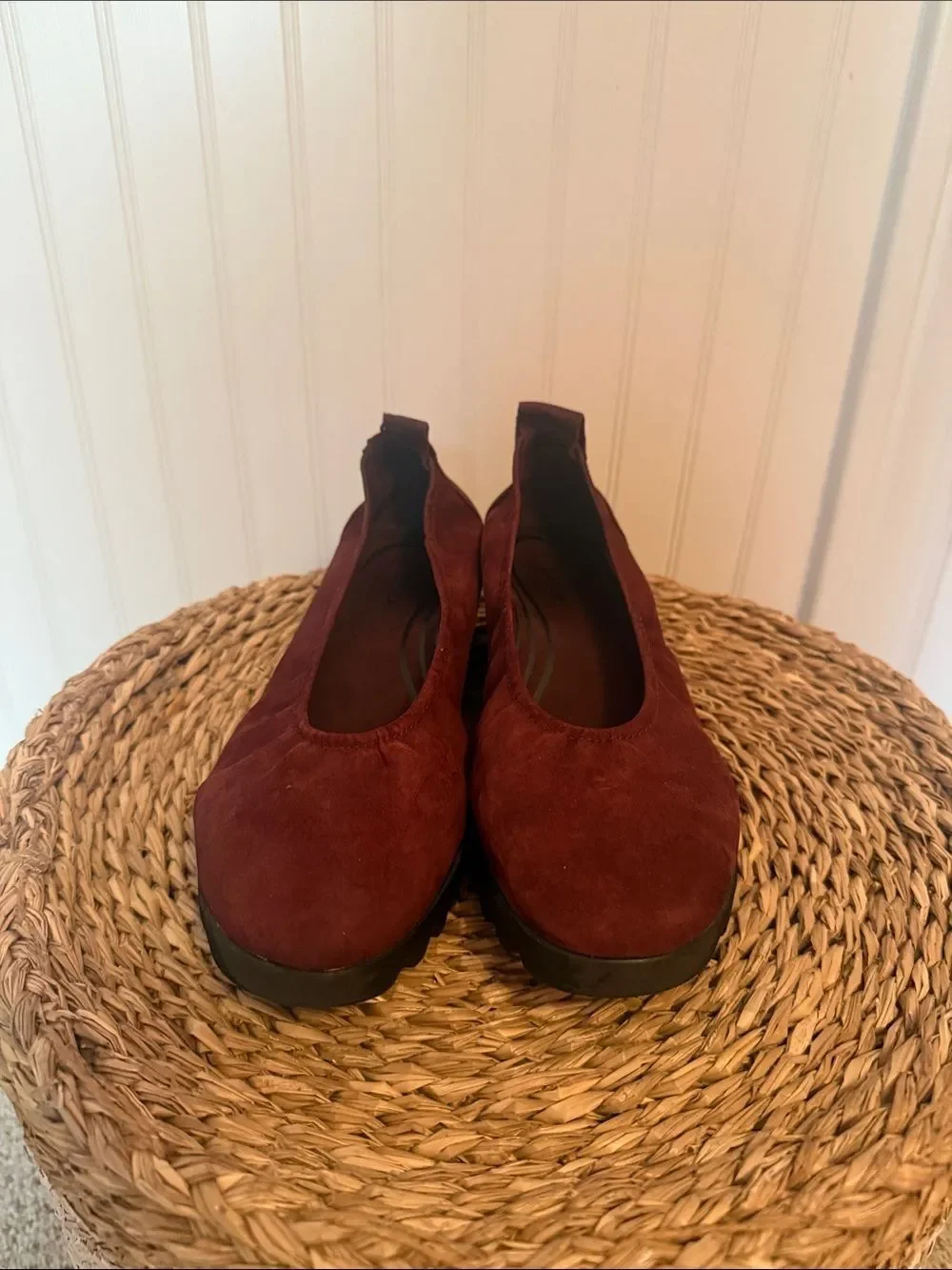 Aetrex Brianna Burgundy Casual Slip-On Flats - EU 36 (6-6.5)